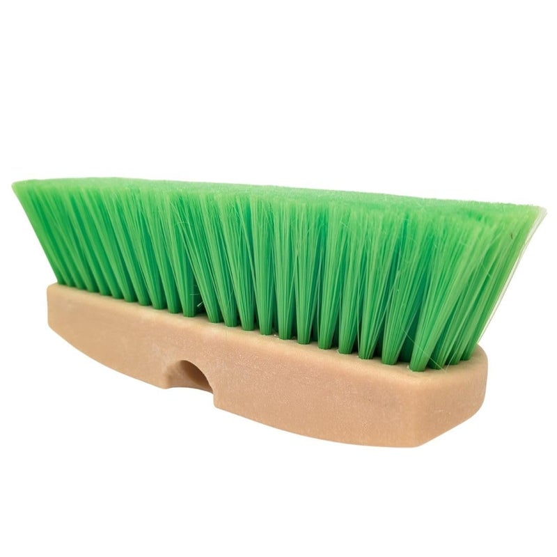 Teravan Green Flow Through Brush Head, Extra Soft Bristle Brush for Gentle Car Wash, RV, Boat, Window & Floor Cleaning, Compatible with Pole Handle (10-inch) - Image 2